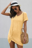 Yellow The Triblend Side Knot Dress