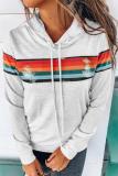 Gray Rainbow Stripes Hoodie