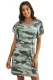 Green Pile Of Sleeves Camouflage Dress