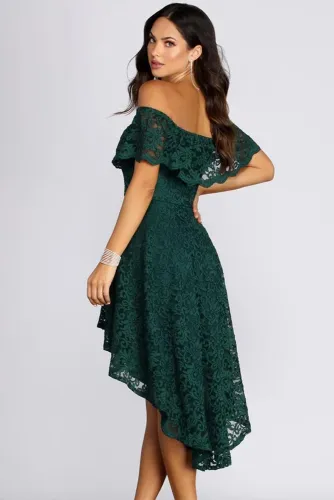 Green Add Some Flair Skater Dress