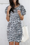 Pile Of Sleeves Leopard Dress
