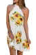 Sunflower Halter Casual Mini Dress