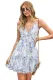 White Fit Flare Ruffle Edge Criss Cross Floral Dress
