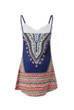 Navy Boho Aztec Print Sleeveless Sundress