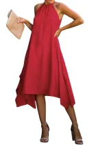Red Ring The Alarm Luxe Midi Dress
