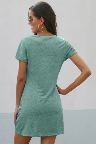 Green The Triblend Side Knot Dress