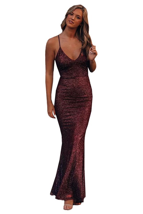 Red This Is Love Glitter Gown