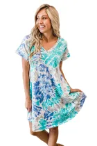 Remain the Same Blue Tie Dye Dress