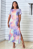 Blue Tie Dye Maxi Dress