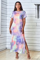 Blue Tie Dye Maxi Dress