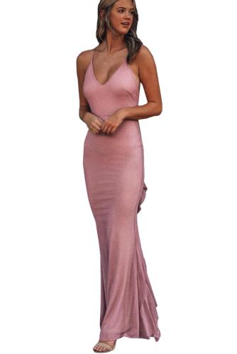 Pink This Is Love Glitter Gown
