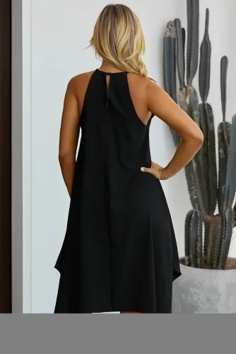 Black Ring The Alarm Luxe Midi Dress