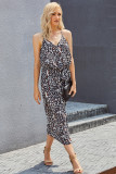 Leopard Wrap Midi Dress