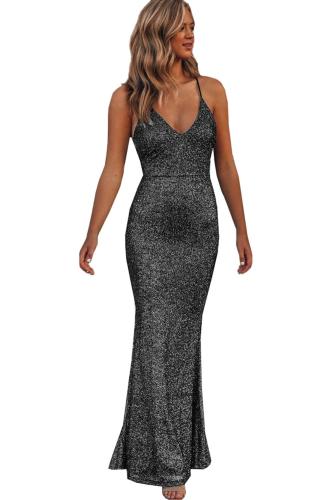 Gray This Is Love Glitter Gown