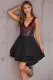 Black Ombre Sequin Multi Layer Skater Dress