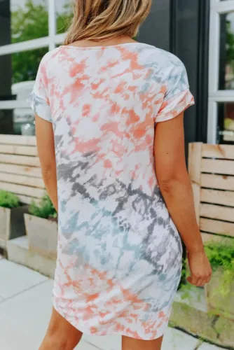 Fashion Tie-dye T-shirt Mini Dress