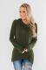 Green Casual Cowl Neck Pullover Sweatshirt