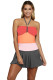 Orange Color Gradient Sweet Halter Swimdress