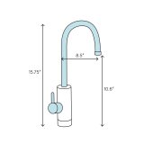 Single-Handle Kitchen Bar Faucet in Chrome