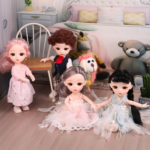 16CM BJD Doll With 13 Moveable Joints Naked Nude Body Fashion Dolls Children DIY Toys Handmade Beautiful Dress Girls Gift
