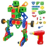 Toy kit with electric drill and storage box
