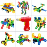 Toy kit with electric drill and storage box
