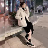 减龄洋气轻熟风韩版冬装外套羊羔毛加绒加厚洋气打底衫两件套