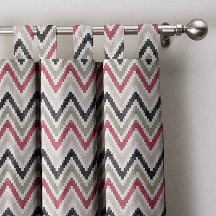 Chevon Zigzag Print Polyester Cotton Curtain ADA