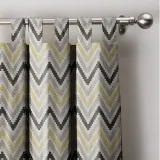 Chevon Zigzag Print Polyester Cotton Curtain ADA