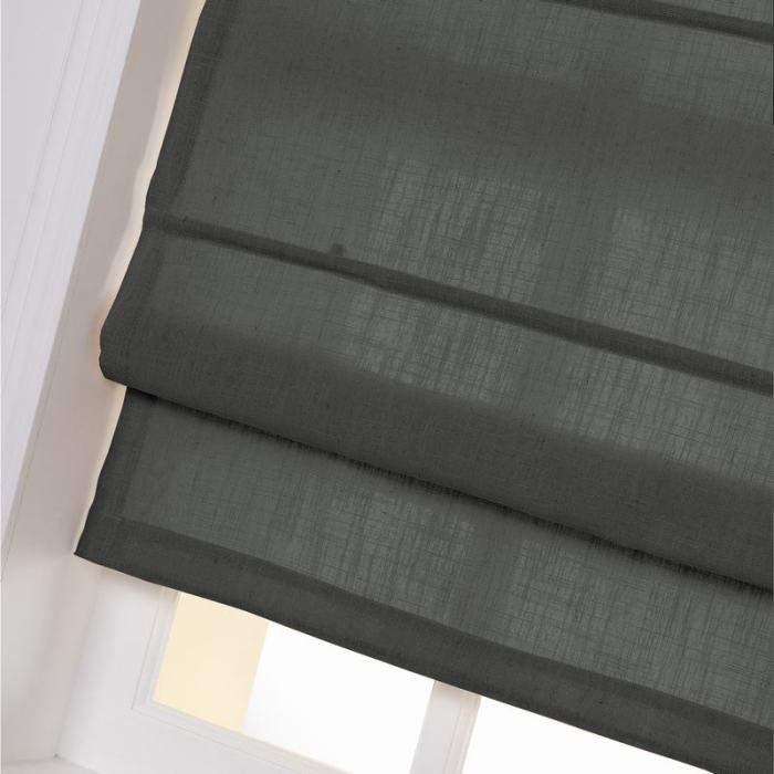 LIZ Polyester Linen Roman Shade