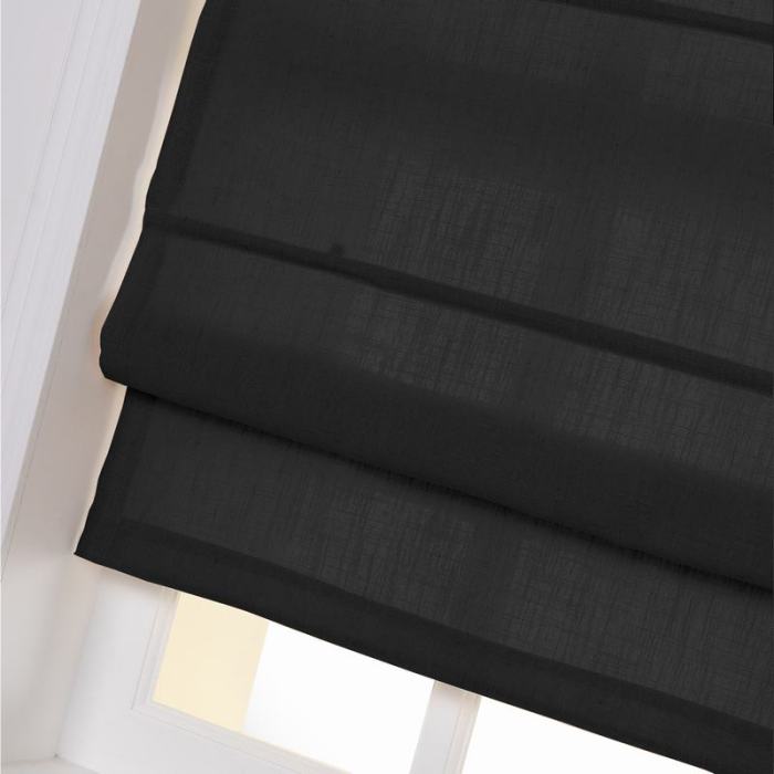 LIZ Polyester Linen Roman Shade