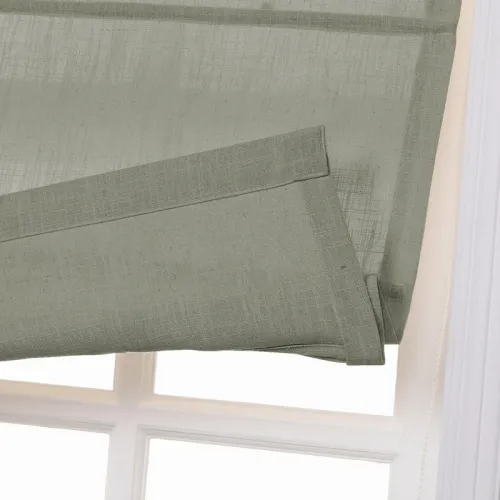 LIZ Polyester Linen Roman Shade