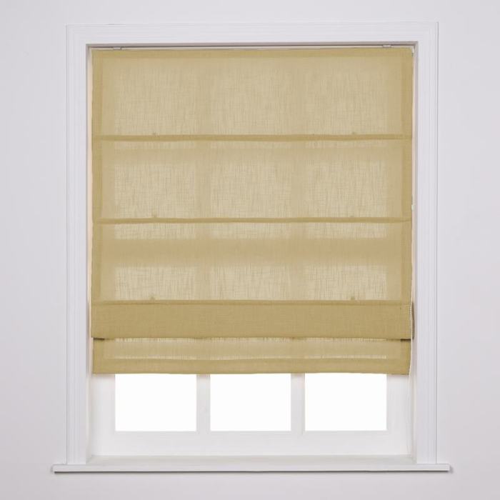 LIZ Polyester Linen Roman Shade