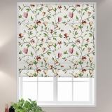 CORA Botanical Flower Print Polyester Cotton Roman Shade