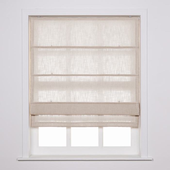 LIZ Polyester Linen Roman Shade