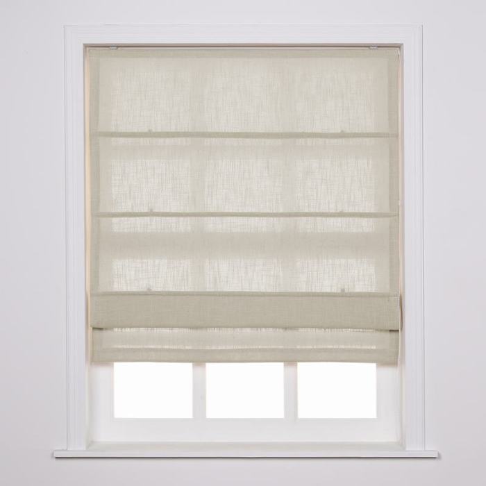 LIZ Polyester Linen Roman Shade