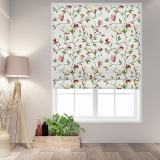 CORA Botanical Flower Print Polyester Cotton Roman Shade