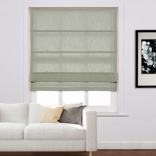 LIZ Polyester Linen Roman Shade