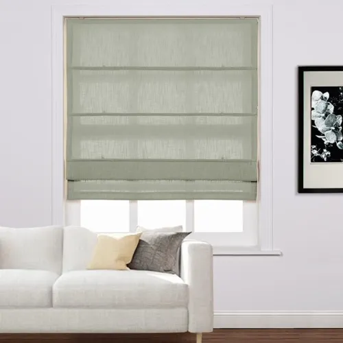 LIZ Polyester Linen Roman Shade