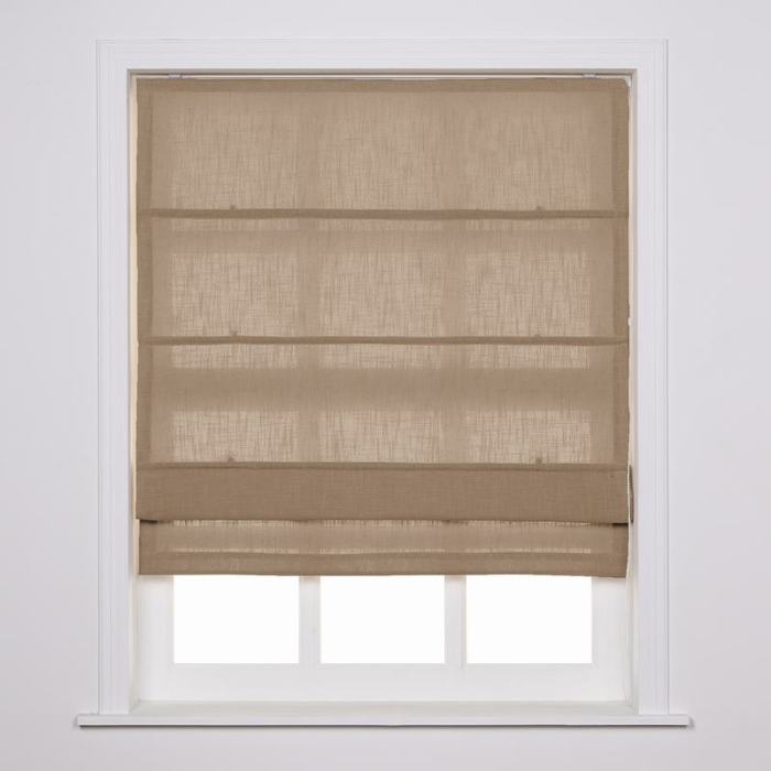 LIZ Polyester Linen Roman Shade