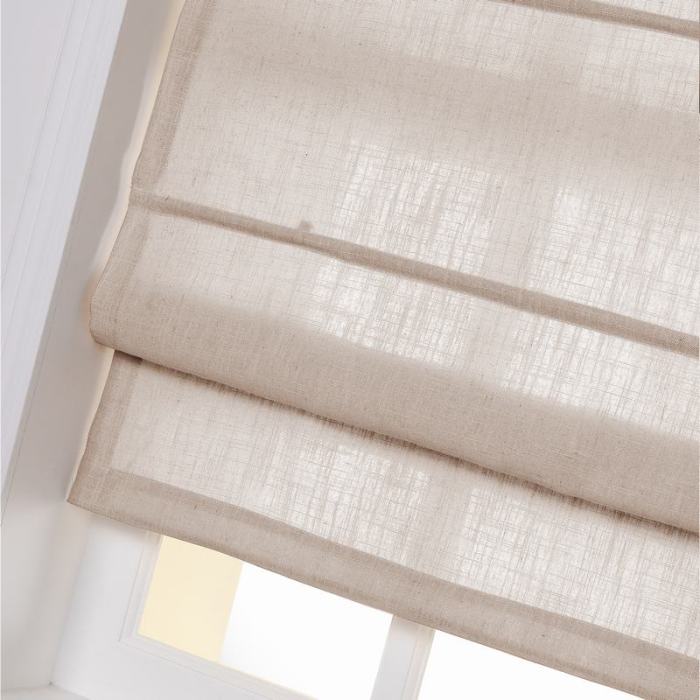 LIZ Polyester Linen Roman Shade