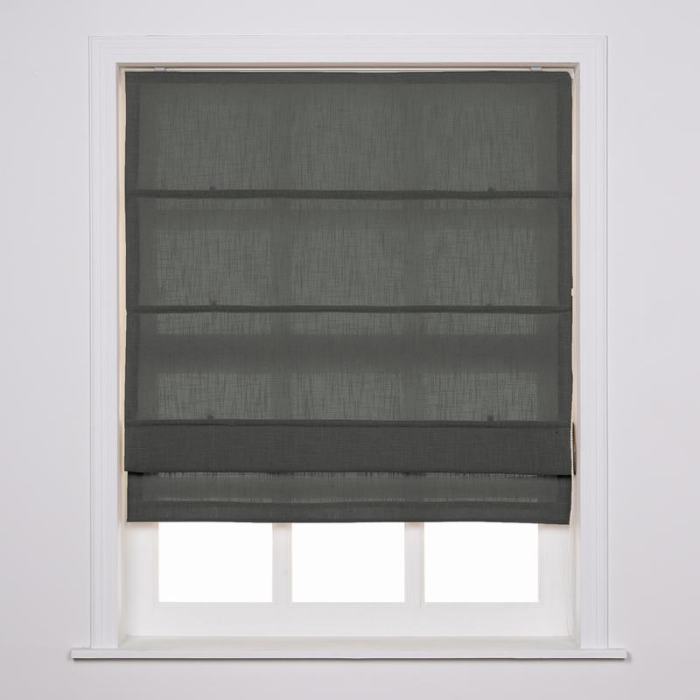 LIZ Polyester Linen Roman Shade