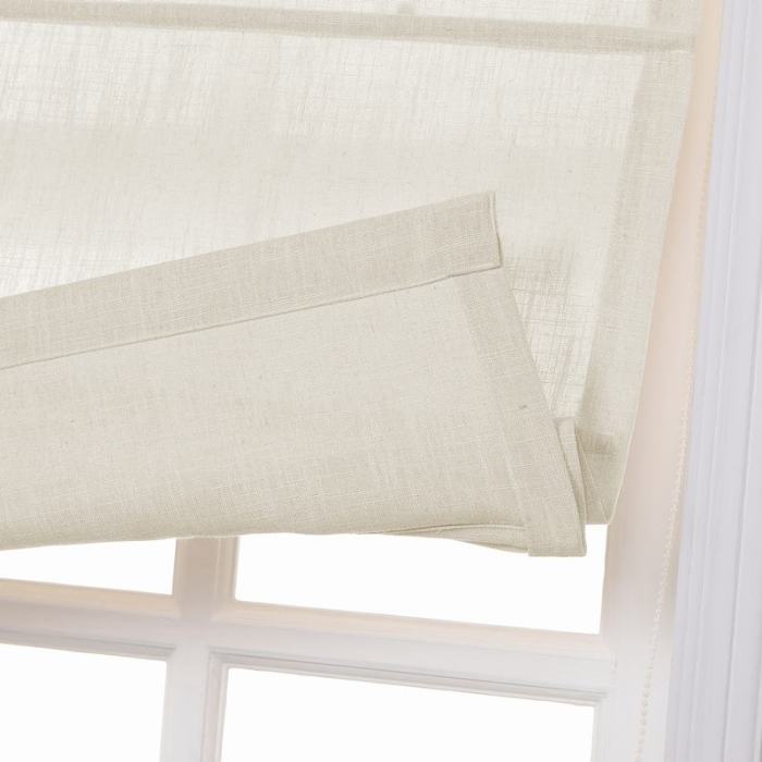 LIZ Polyester Linen Roman Shade