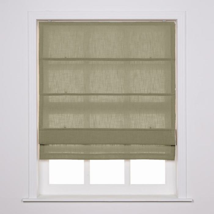 LIZ Polyester Linen Roman Shade