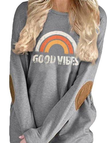 Cotton-Blend Casual Floral-Print Sweatshirt 001