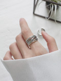 Retro style Antique Silver Plated Opening Ring