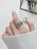 Retro style Antique Silver Plated Opening Ring