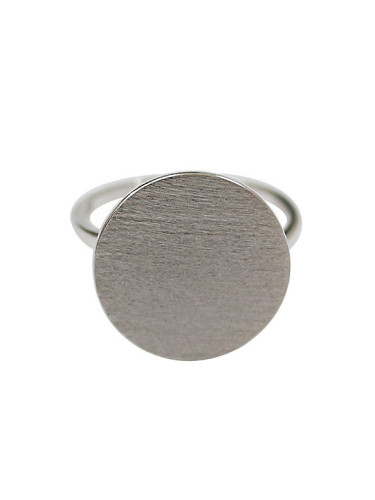 Simple Round Silver Smooth Ring
