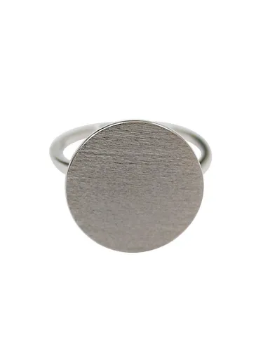 Simple Round Silver Smooth Ring