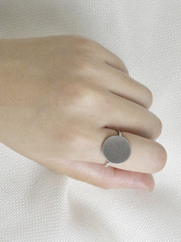 Simple Round Silver Smooth Ring